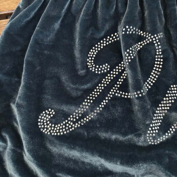 Victoria’s Secret PINK Rhinestone Green Velvet Velour Booty Boxer Shorts Size XS - Picture 11 of 12